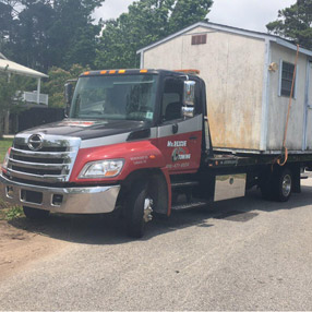 Mr. Rescue Towing moves sheds cash for junk cars heavy loads in Leland NC and Wilmington NC